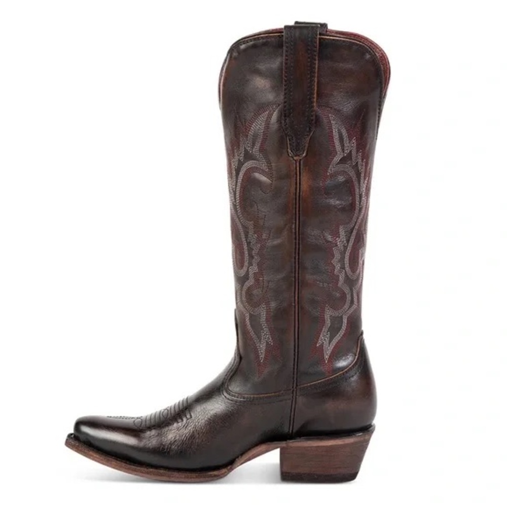 freebird Brown Leather Western Heeled Boots